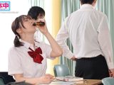 ふたなりマラチラJ系 ち○ぽが生えた途端、性欲過多で勃起デカマラはみ出すもじもじマラチラ無自覚誘惑で テスト勉強もままならない制服美少女をマラ射精と中出しのW快楽沼でシゴきあげる変態教師 小栗操